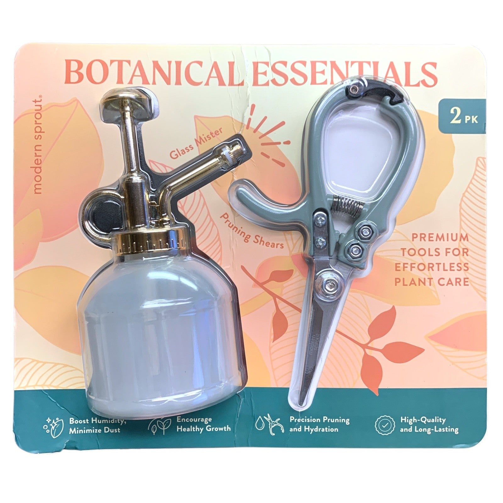 Modern Sprout Botanical Essentials 2 Pack, 8oz. Glass Mister & Pruning Shears - Bellso
